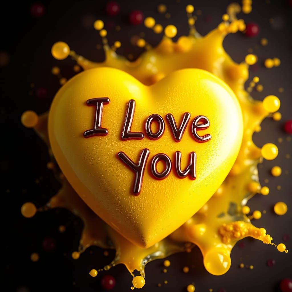 Vibrant Candy Heart Concept Art in Deep Fantasy Style