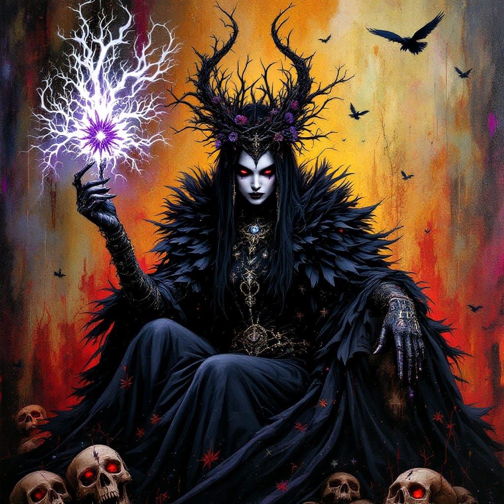 Dark Goddess of Shadows Reigns with Enchanting Power