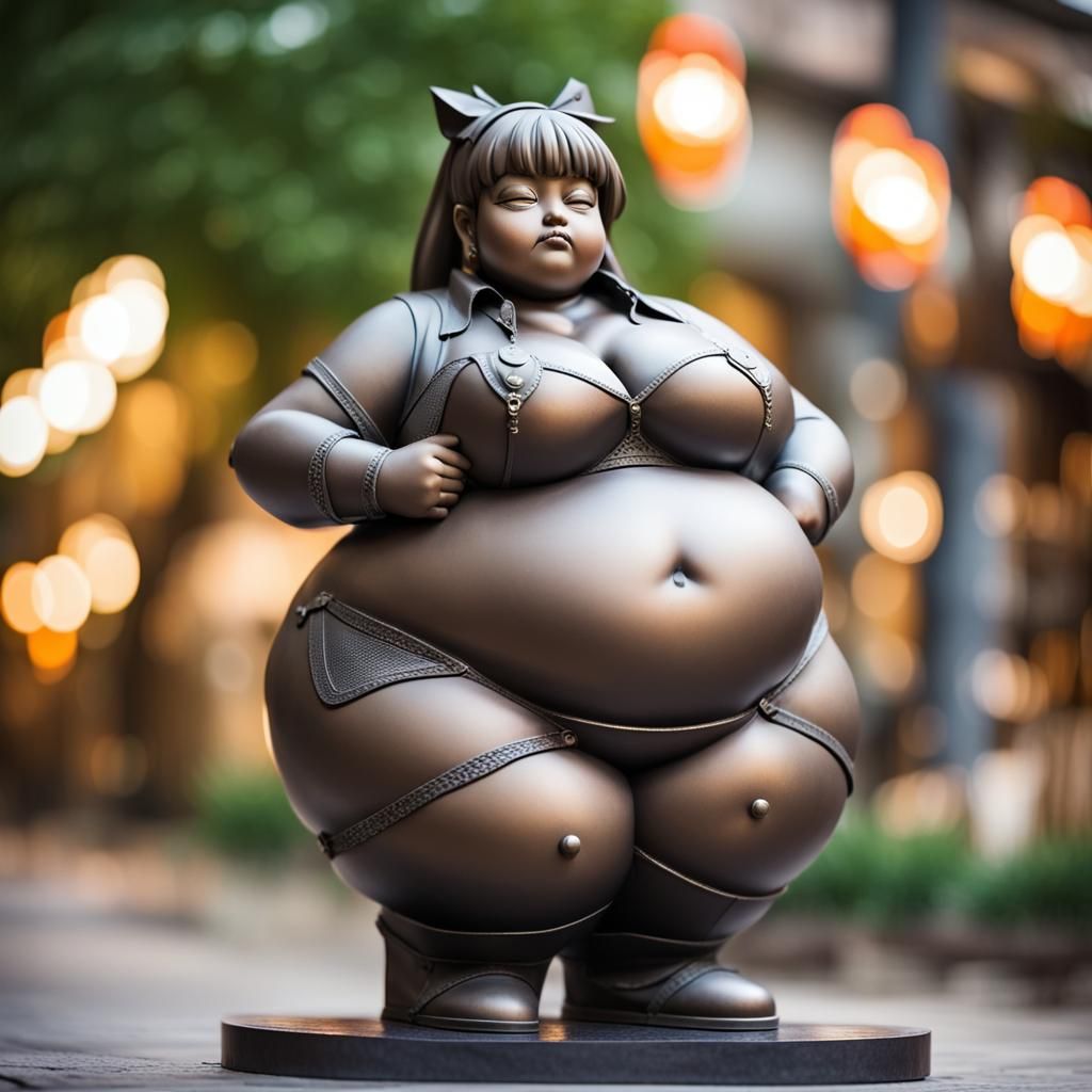 Iron Anime Girl Statue, Professional Photography