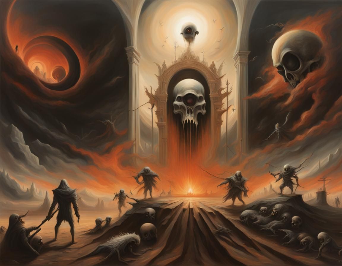 Sinister Nocturnal Rapport in Horror Surrealism