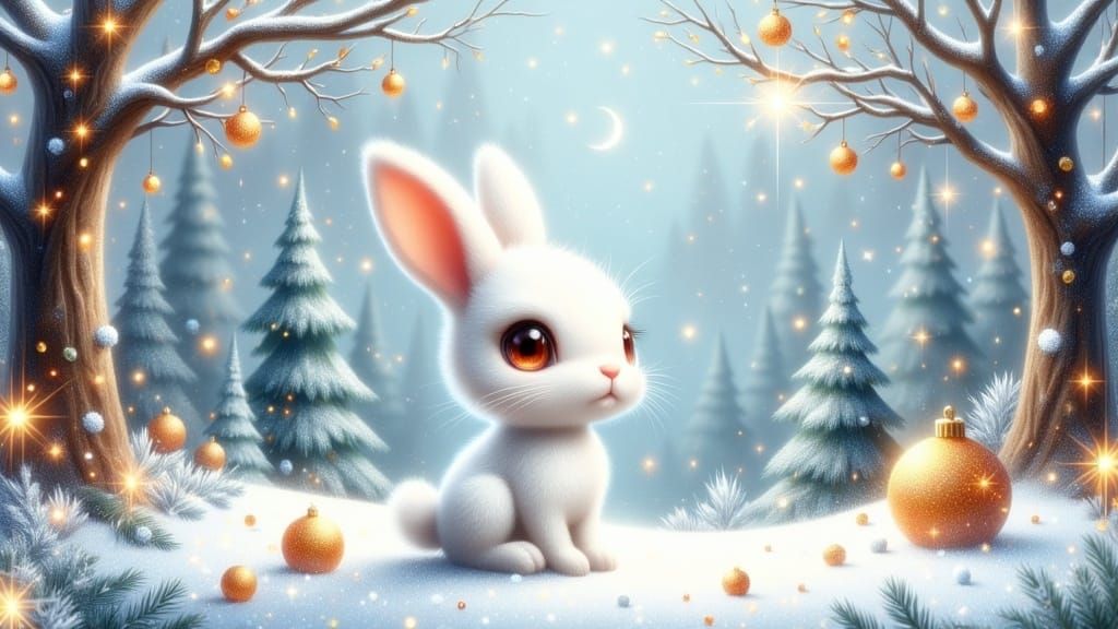 <lora:SparkleFluxMagic:1.0> gustav klimt style chibi rabbit ...