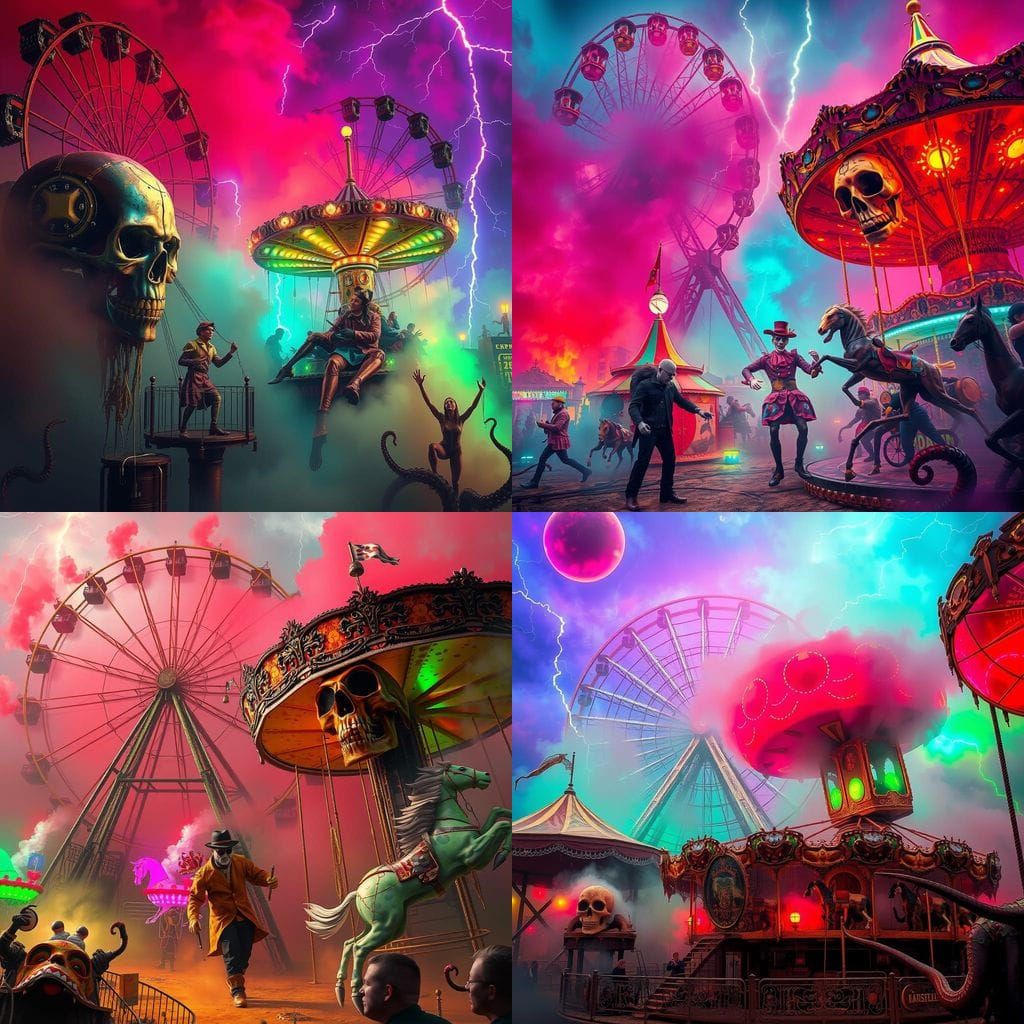 Steampunk Carnival Nightmare in Rusted Glory