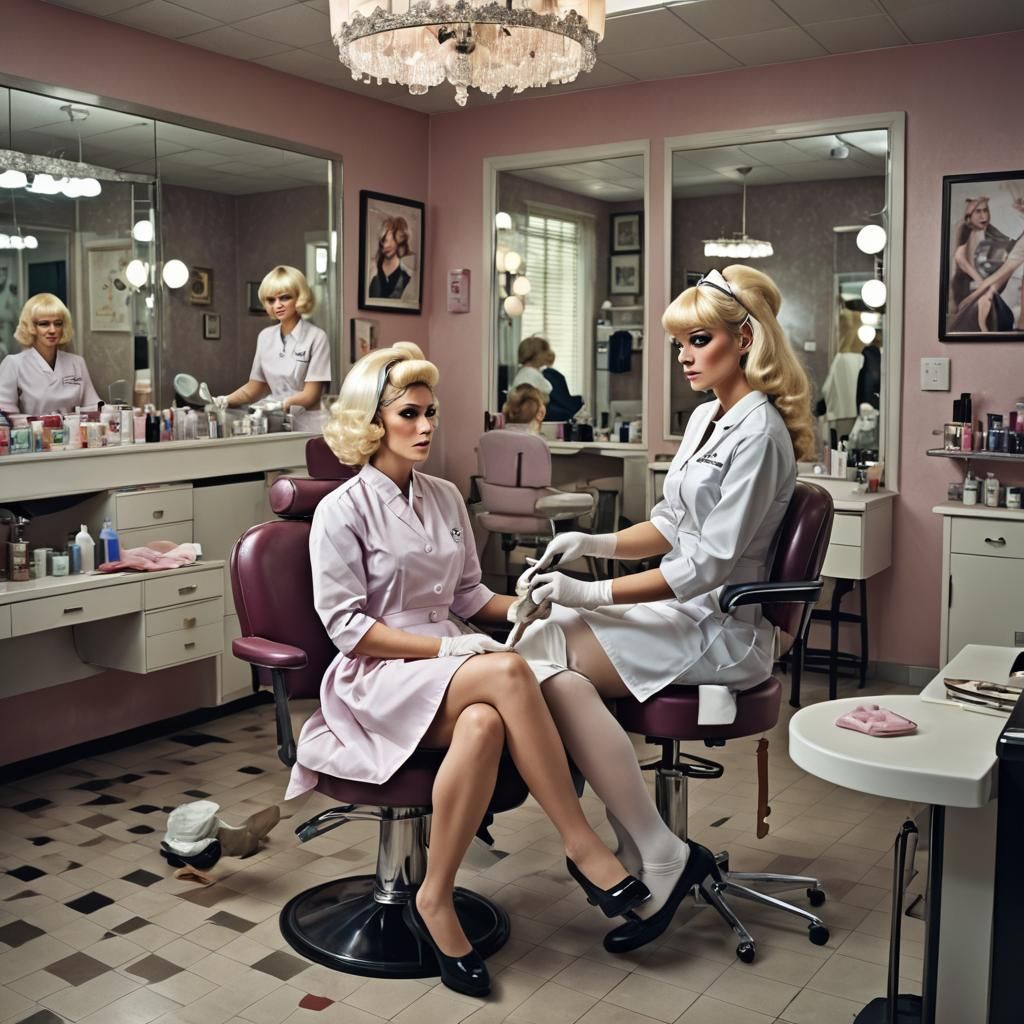 Man's Salon Transformation: Crossdressing in Detailed Digita...