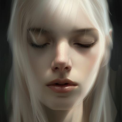 Ethereal Woman Portrait in Digital Art Style