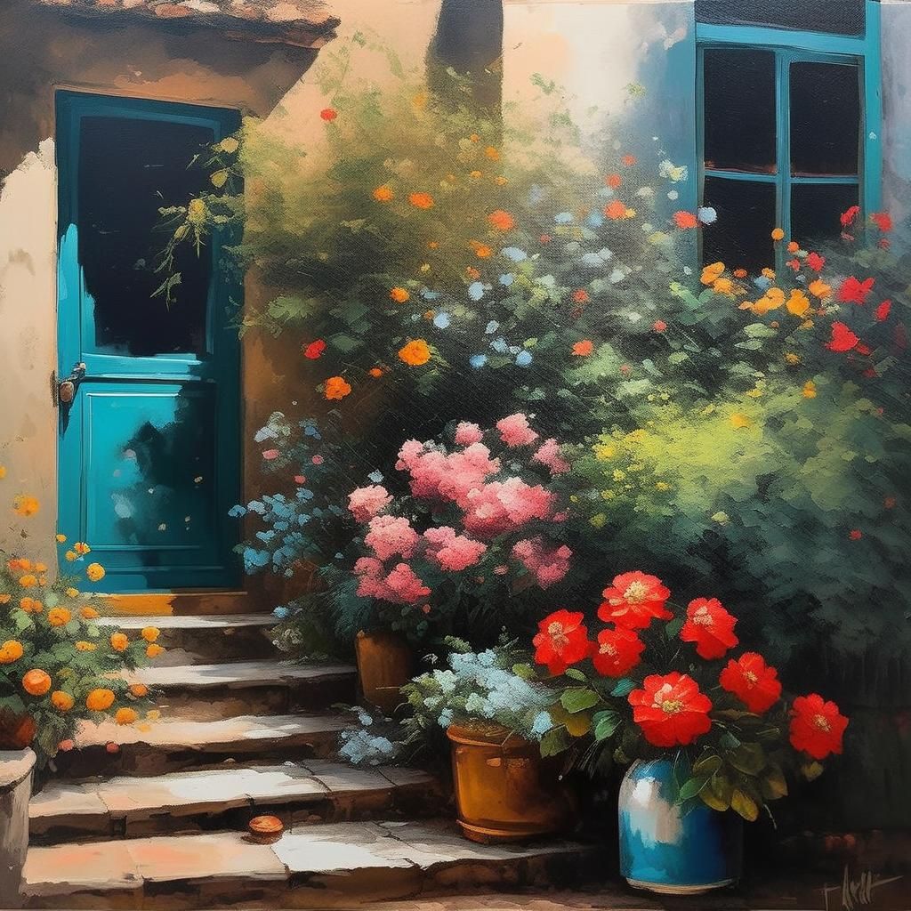 Fantastical Flowers in Hyperrealistic Contemporary Scene