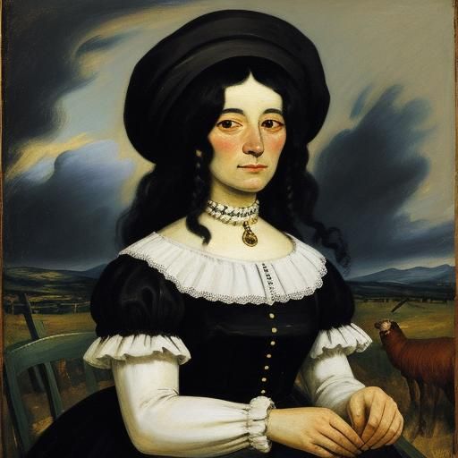 Sheep Portrait in Style of Soutine and Goya