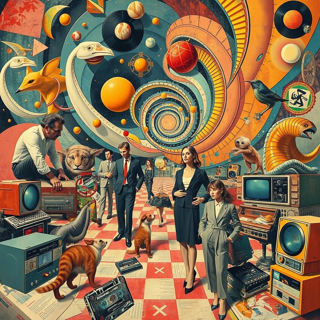 Psychedelic music collage