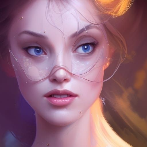 Cinderella's Glass Shoes: Detailed 8K Portrait