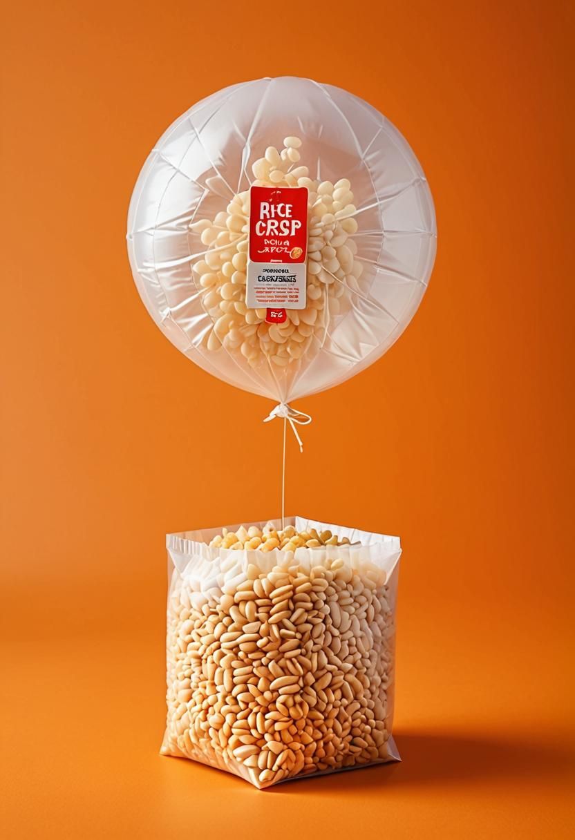 Rice Crisp Bag Balloon: Commercial Photography