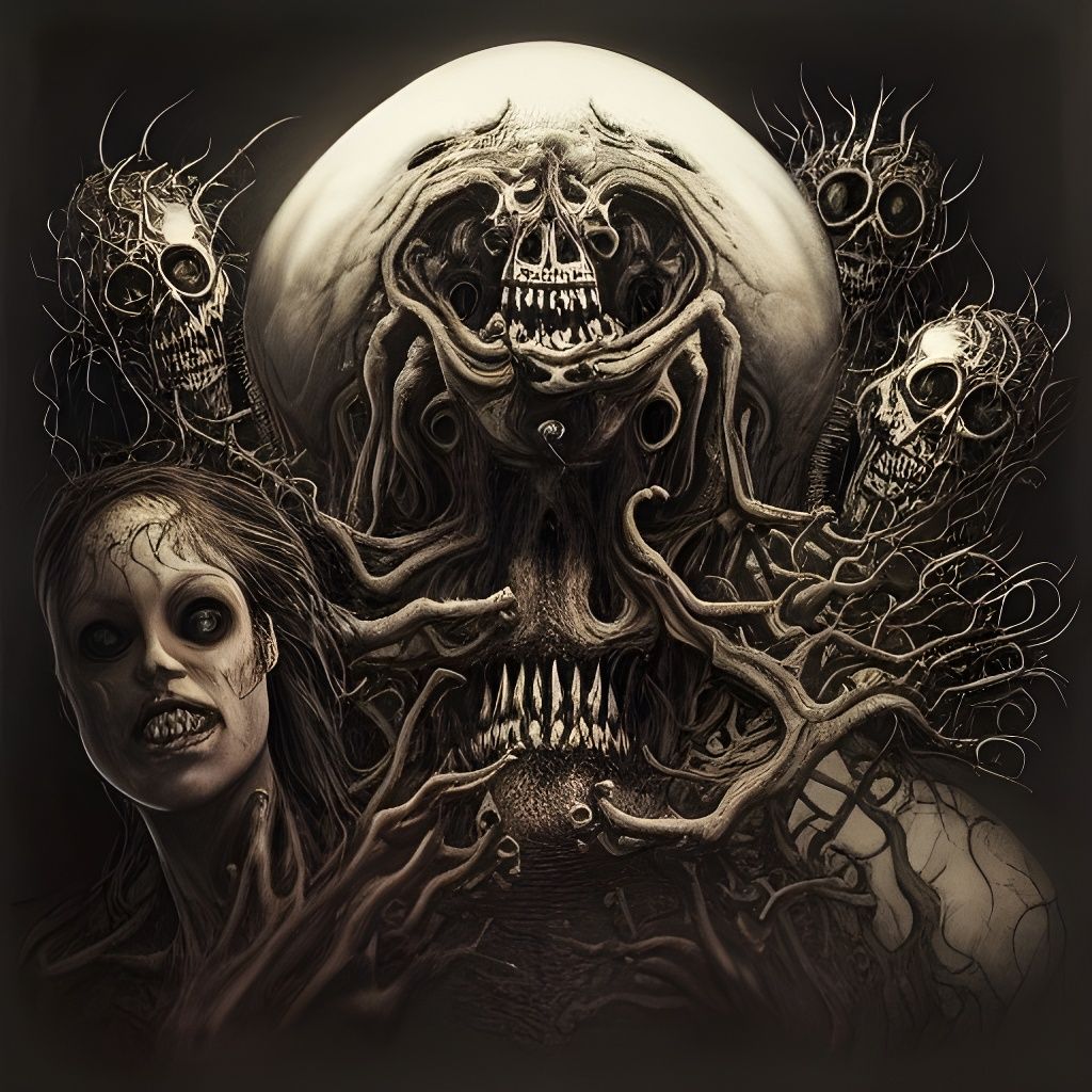 "Four faces of my abyss, Suffer, Grow, Become, End"