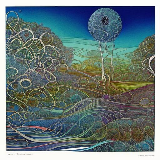 Lush Landscape in an Intricate Style