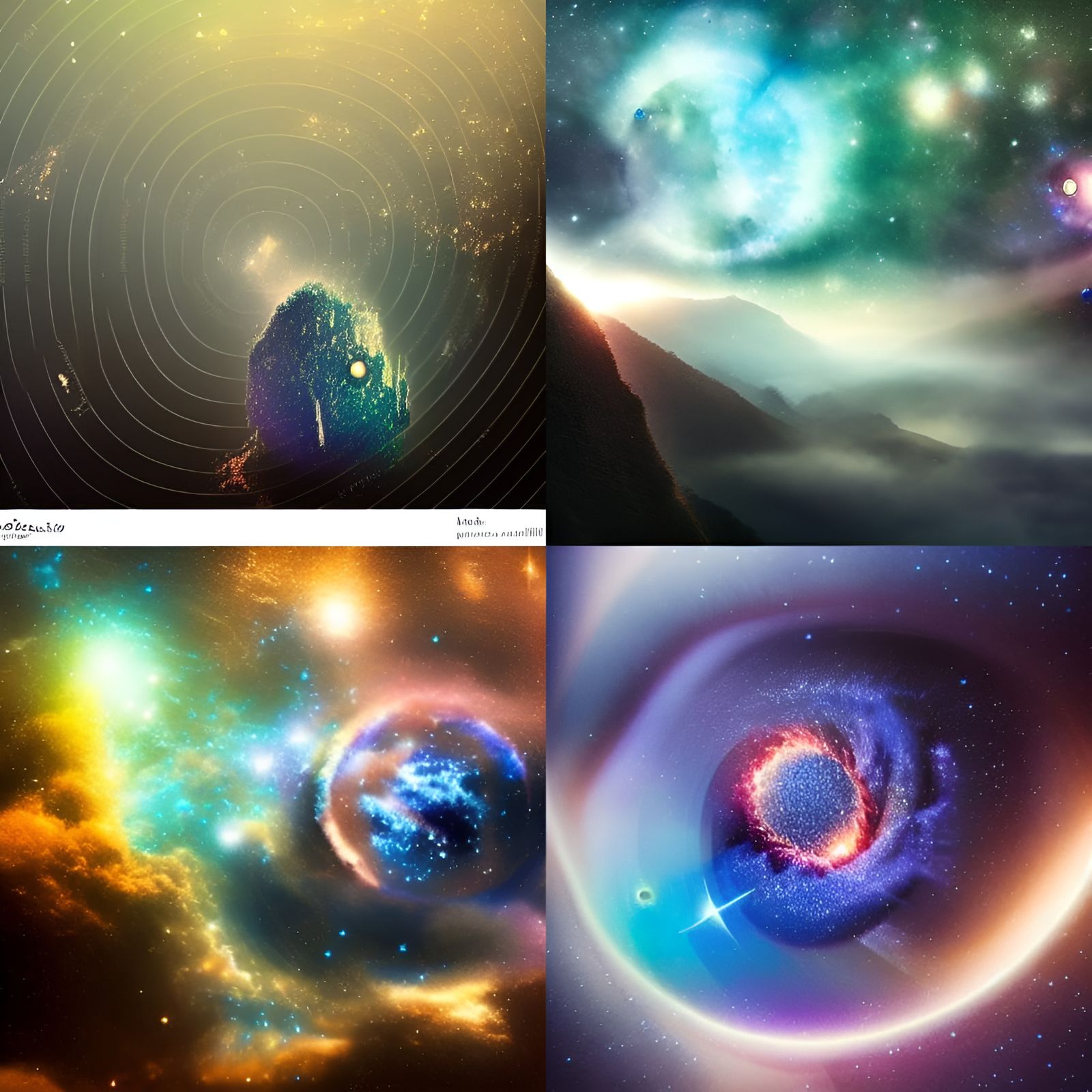 a magical galaxy in a waterdrop