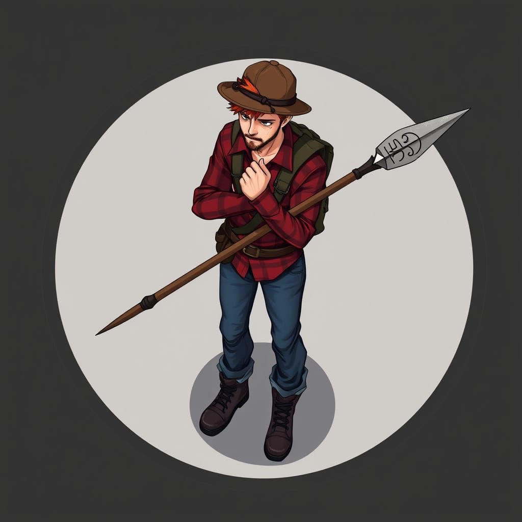 Shy Adventurer D&D Token in Anime JRPG Style