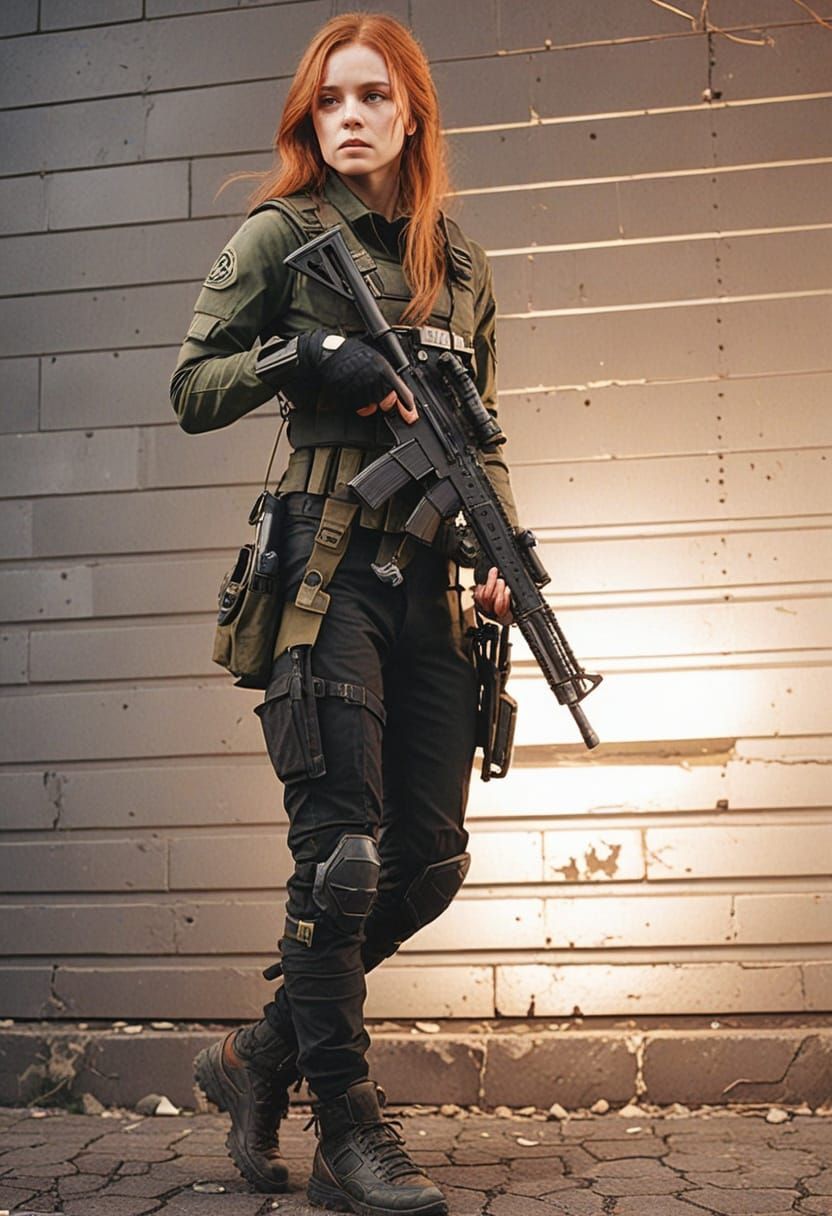 Epic Cinematic Film Still of Dramatic Pursuit