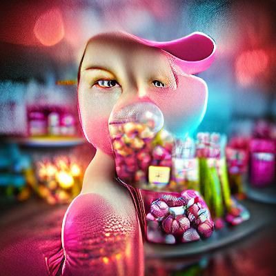 Hyperrealistic Pink Candy Store in 8K Resolution