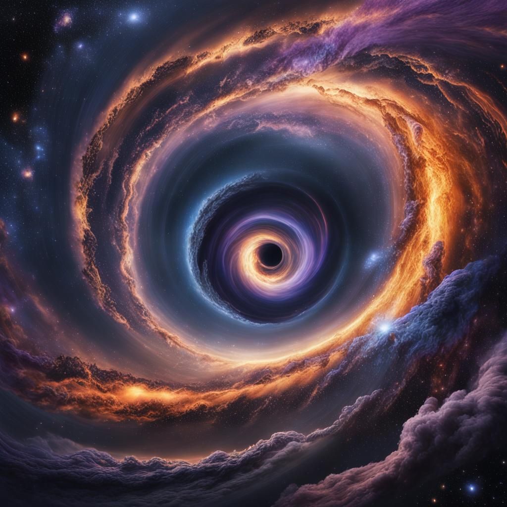 Milky Way Galaxy Pulled into Black Hole Vortex