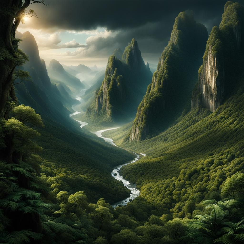 Grief Stricken Nature in Epic Digital Painting