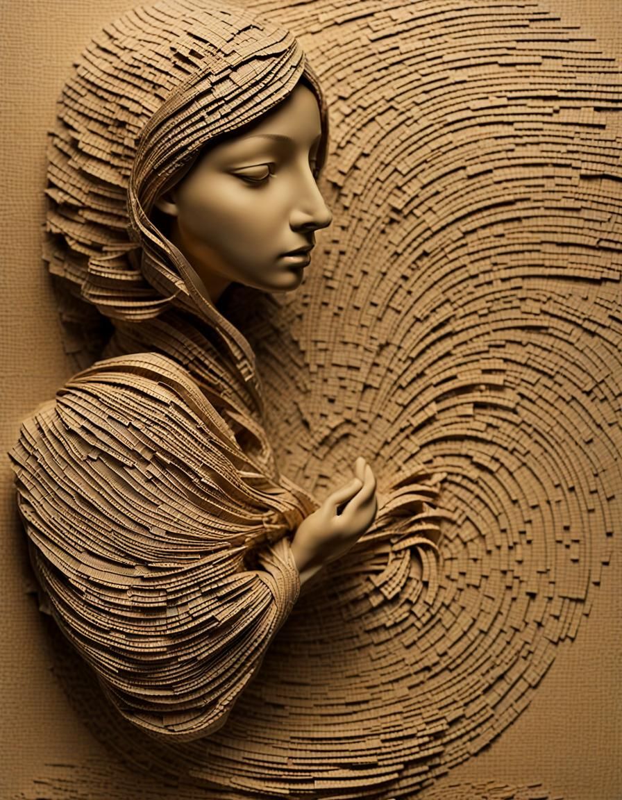 Abstract Figures in Textured Anamorphic Style