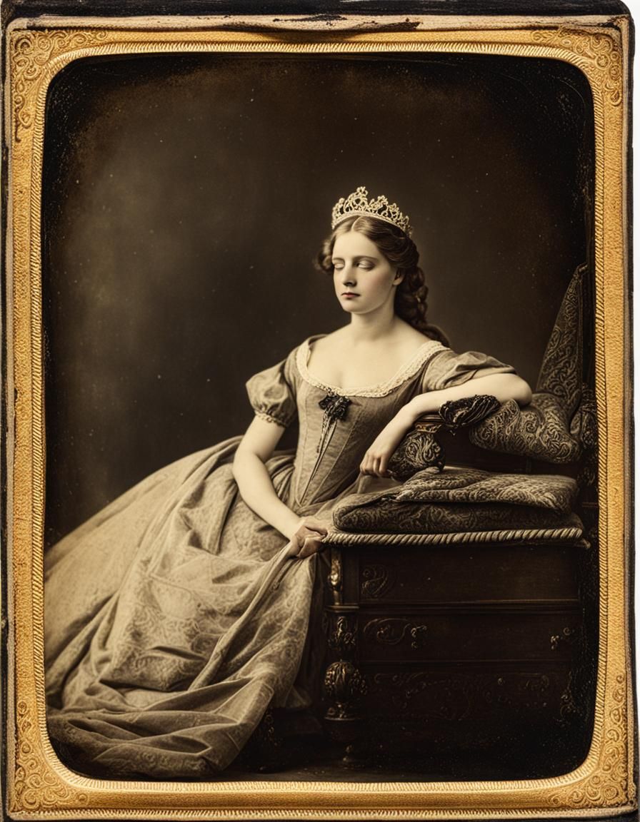 Daguerreotype of Sleeping Beauty