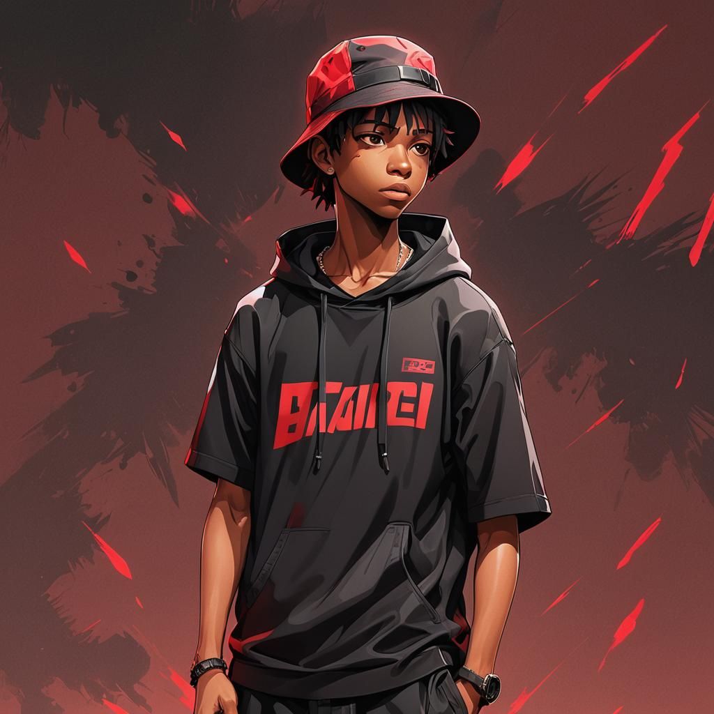 Anime Portrait of Confident Teen in Studio Trigger Style