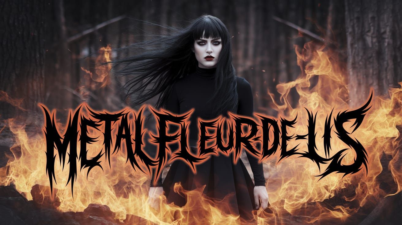 Metal Fleur-De-Lis in Black Metal Style