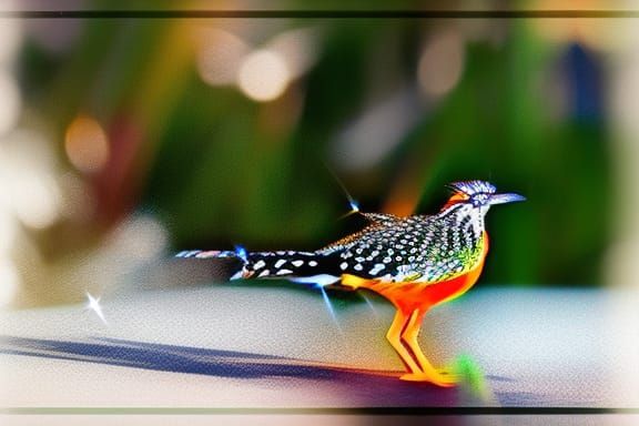 Hyperrealistic Roadrunner with Dynamic Lighting