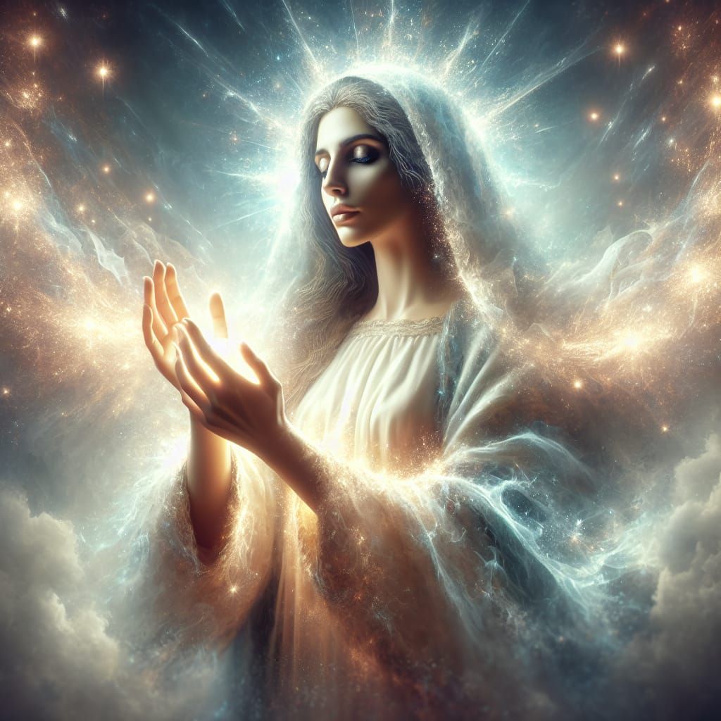 Ethereal Fantasy Interpretation of Holy Mary