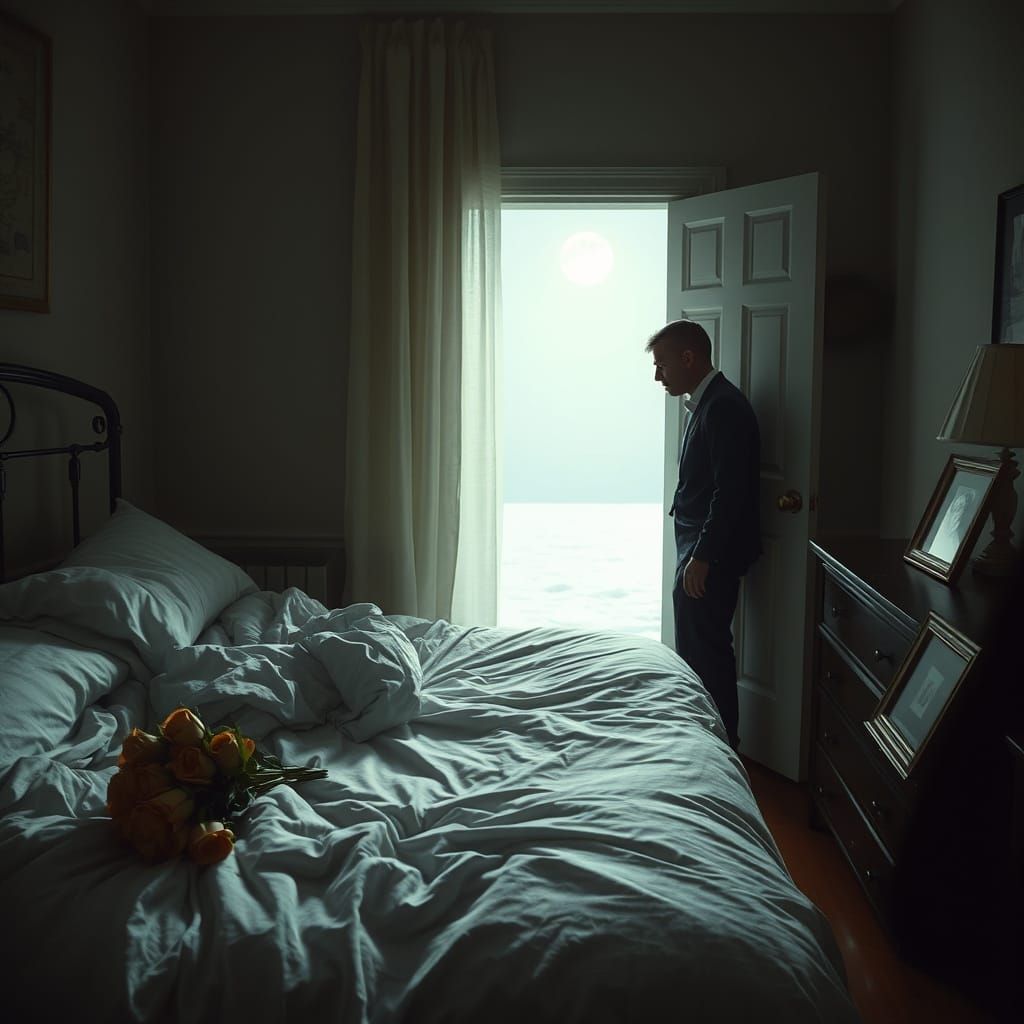 Abandoned Bedroom in Melancholic Artistic Style