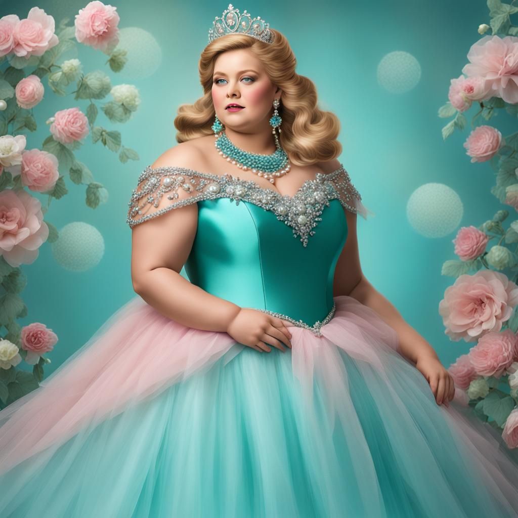 Photorealistic Princess in Sumptuous Gown with Jewels