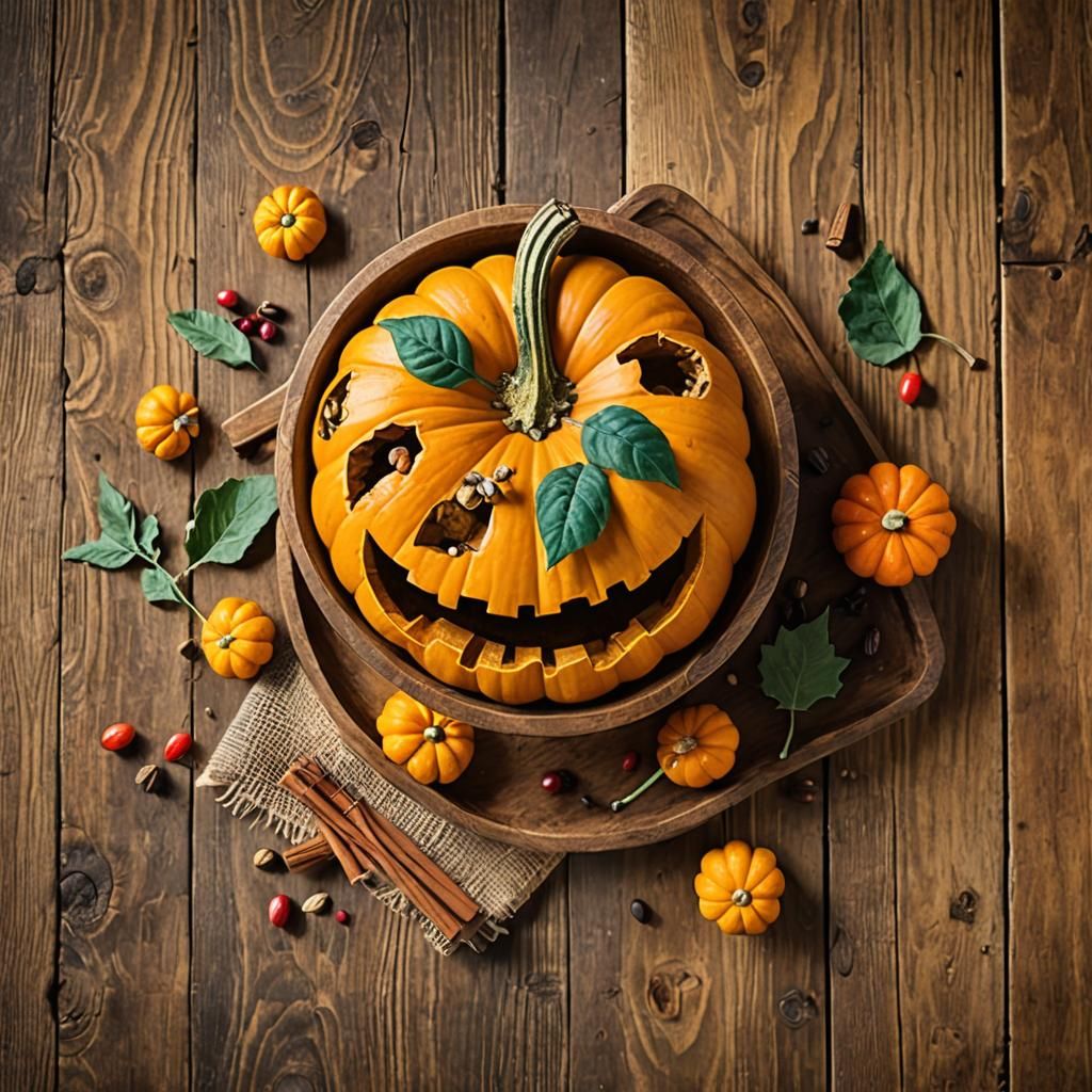 Smoked Pumpkin Soup Still Life in Digital 3D