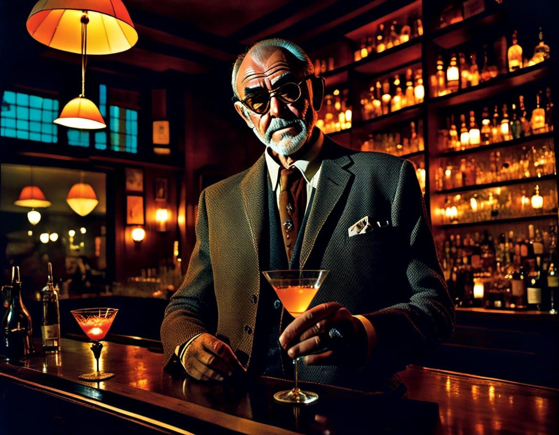 Sean Connery having a little drinky