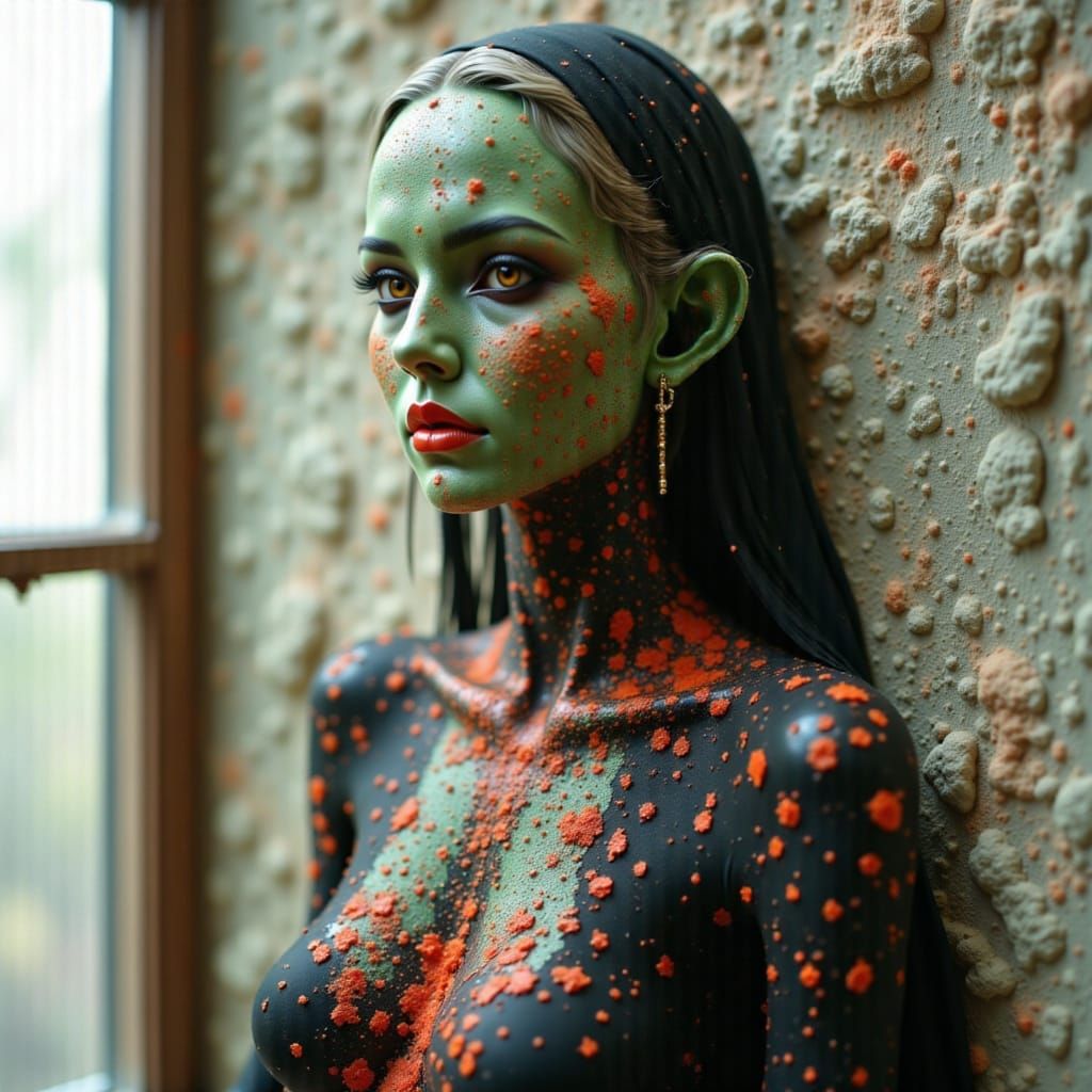 Surreal Nuns and Green Apples in Digital Art