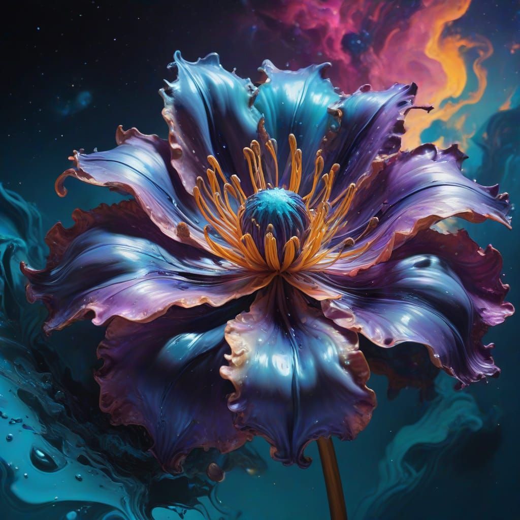 Dreamlike Cosmic Bloom in Ethereal Space