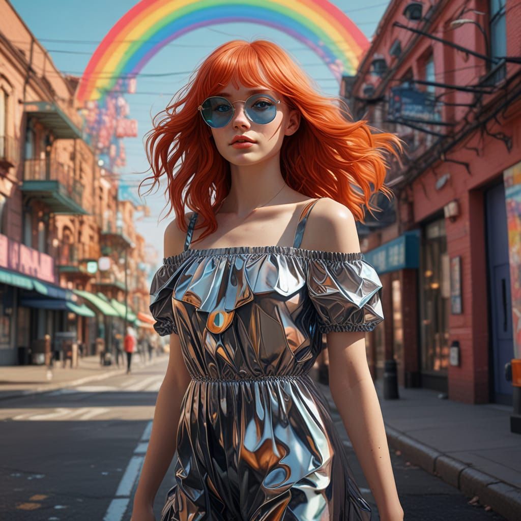 Gothic Goddess Under the Rainbow