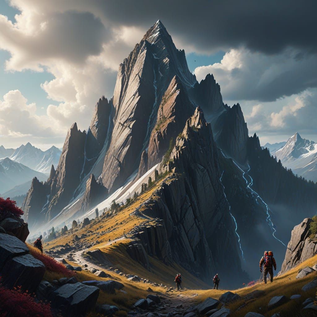 Fantastical Mountain Landscape Concept Art