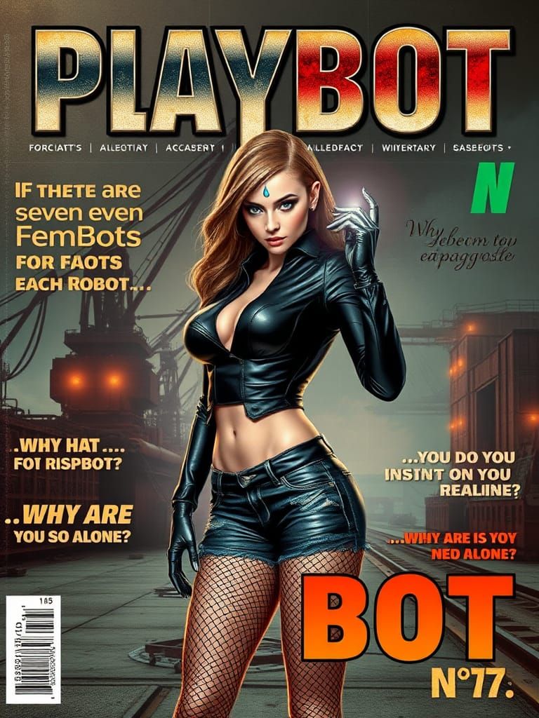 Robot Babe on Sci-Fi Magazine Cover