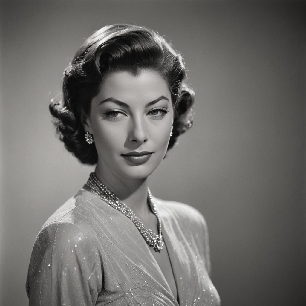 Elegant Portrait in Studio Harcourt Style