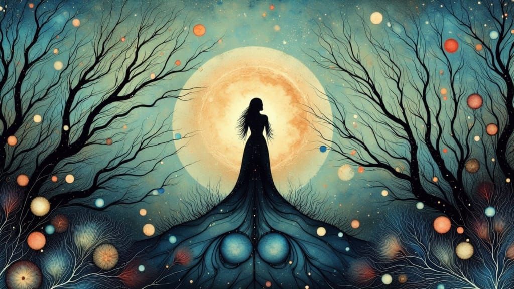 Woman in Winter Night: Miyazaki, Rothko, Thorp Blend