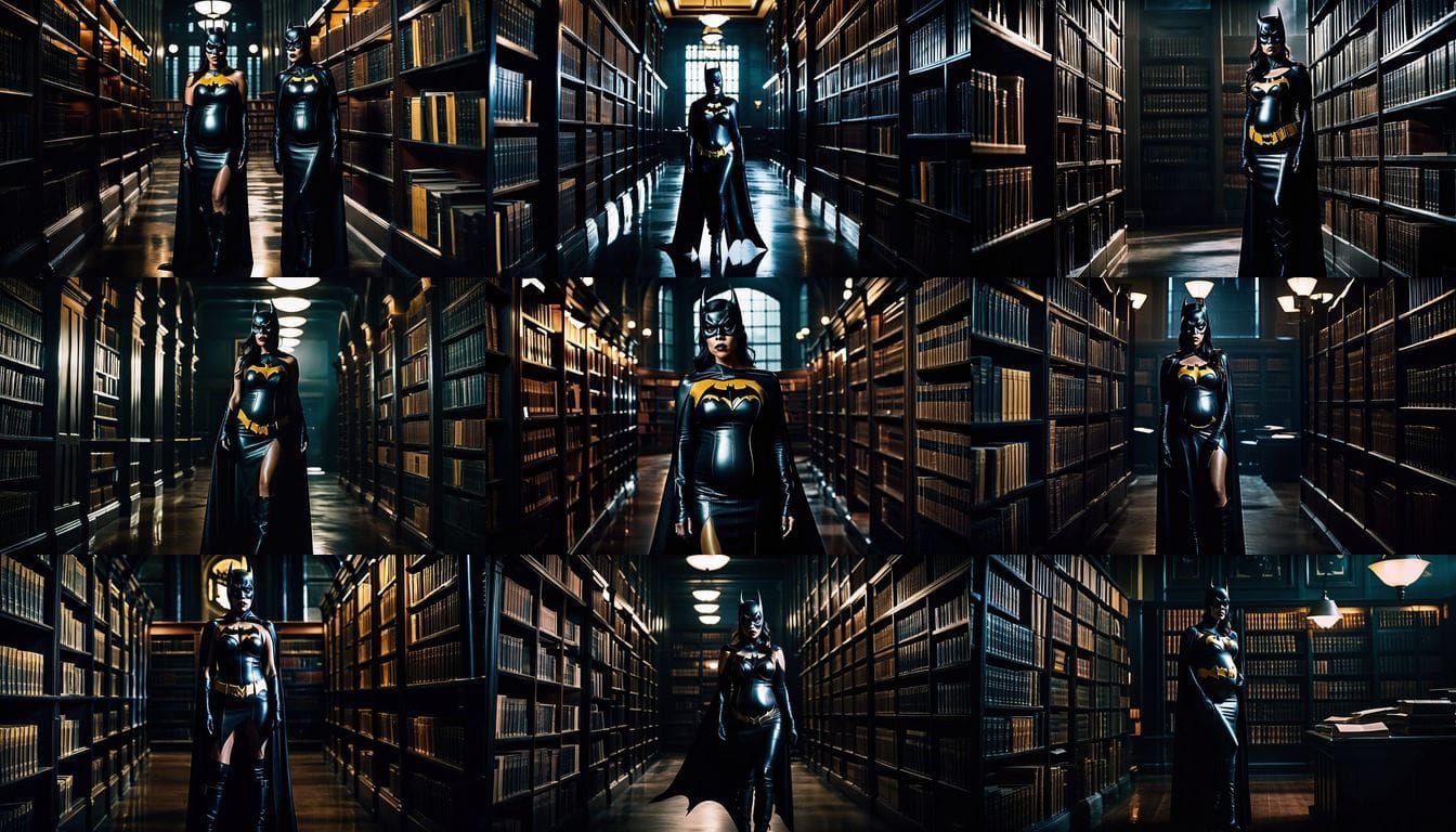 Pregnant Batgirl in Cinematic Gotham City Library