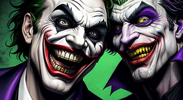The Joker Laughing Maniacally at Batman