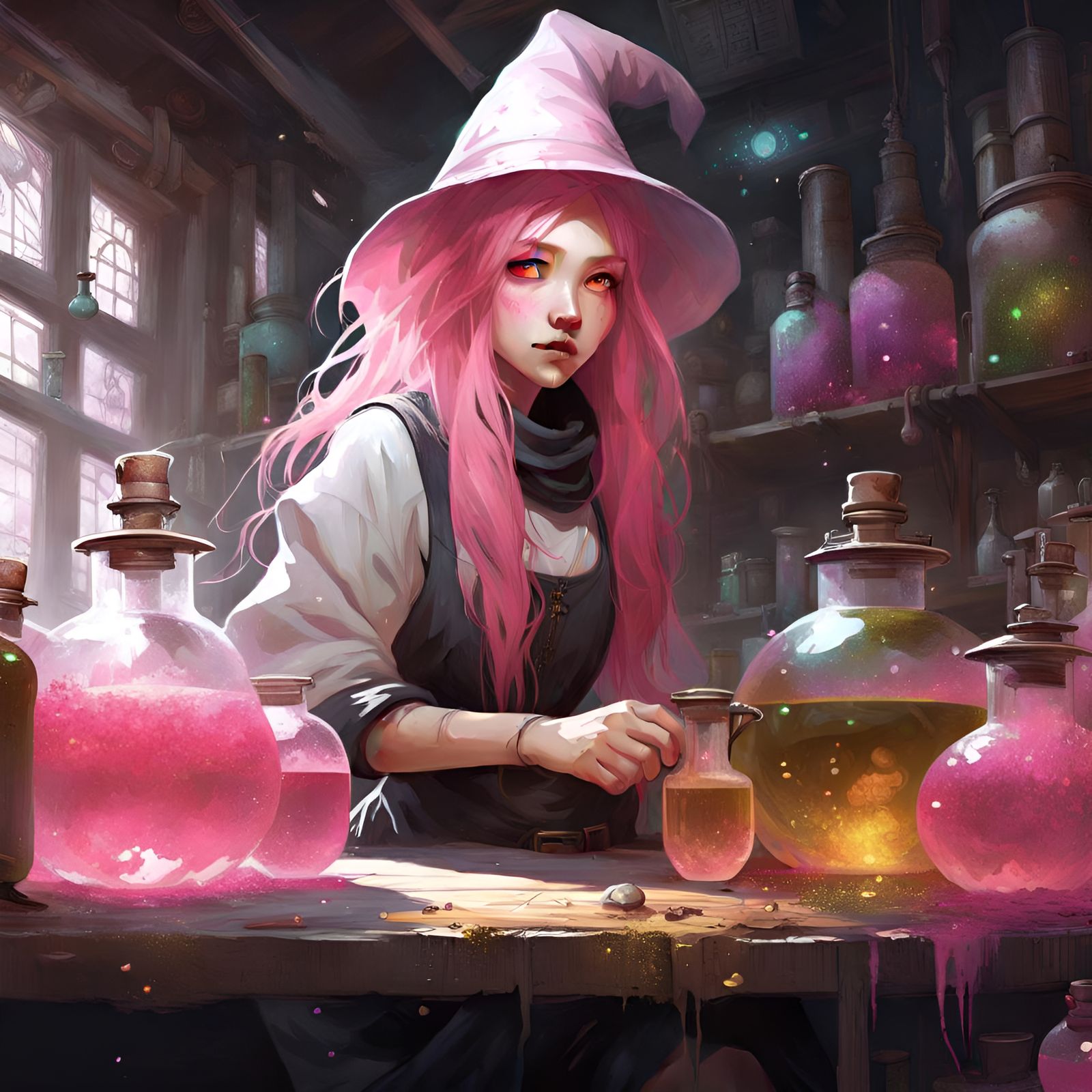 Manhwa Witch Girl Brewing Potions