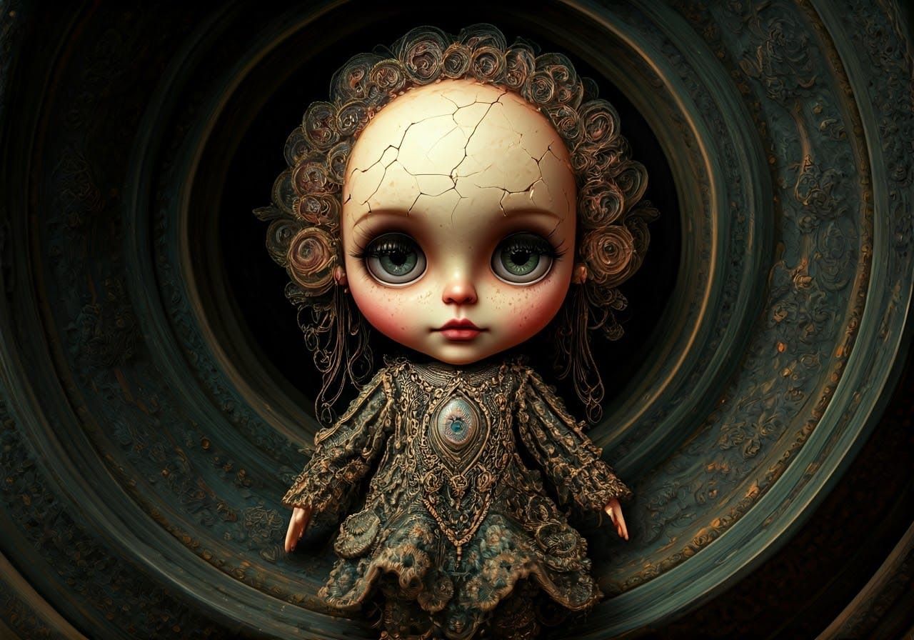 Opulent Doll in Petrified Shadow Forest