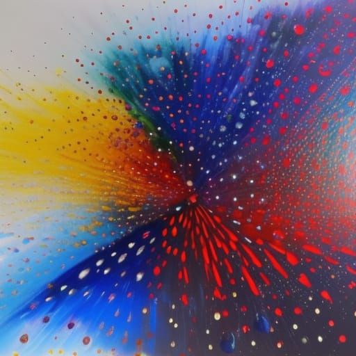 Colorful Pour Painting with Circular Motion