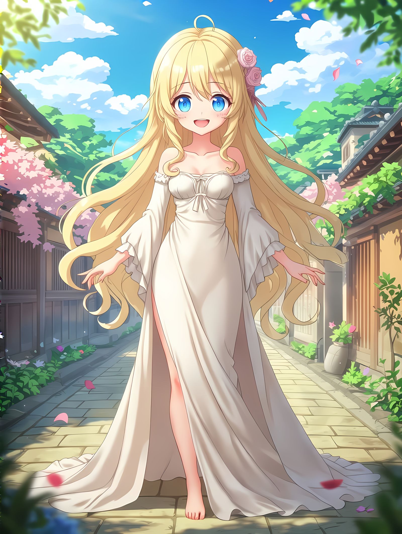 Anime-Inspired Goddess in Rococo Attire