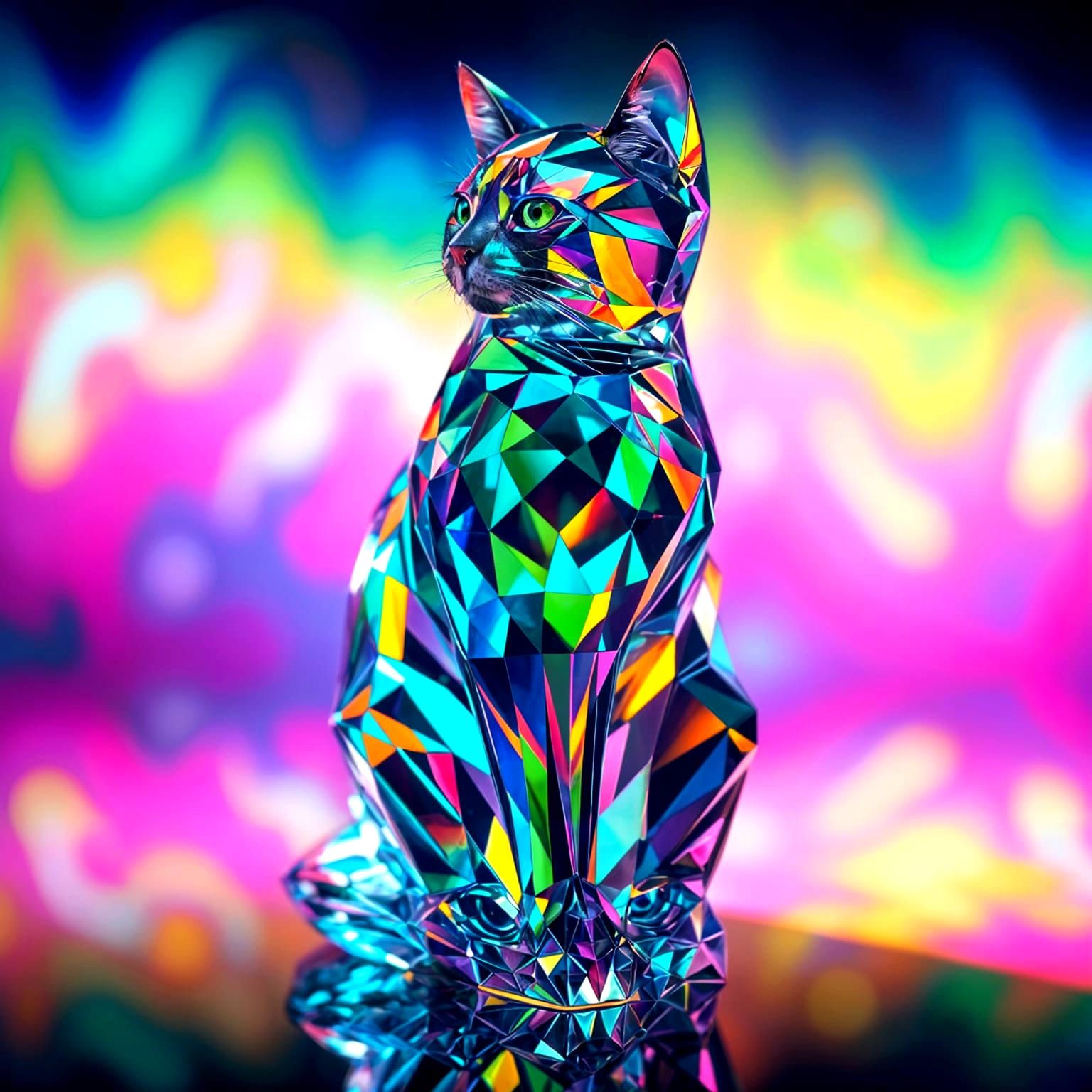Crystal Cat Shines with Psychedelic Splendor