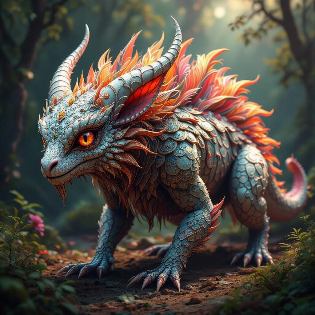 Ultra-Realistic 3D Fantasy Beast in Vivid Colors