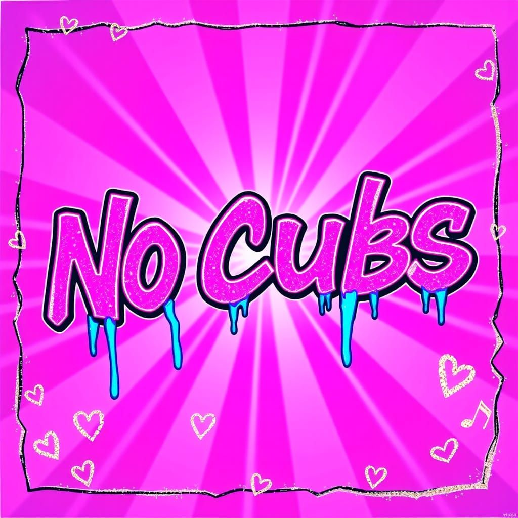 Empowering 90s Anthem No Scrubs in Vibrant Neon Graffiti