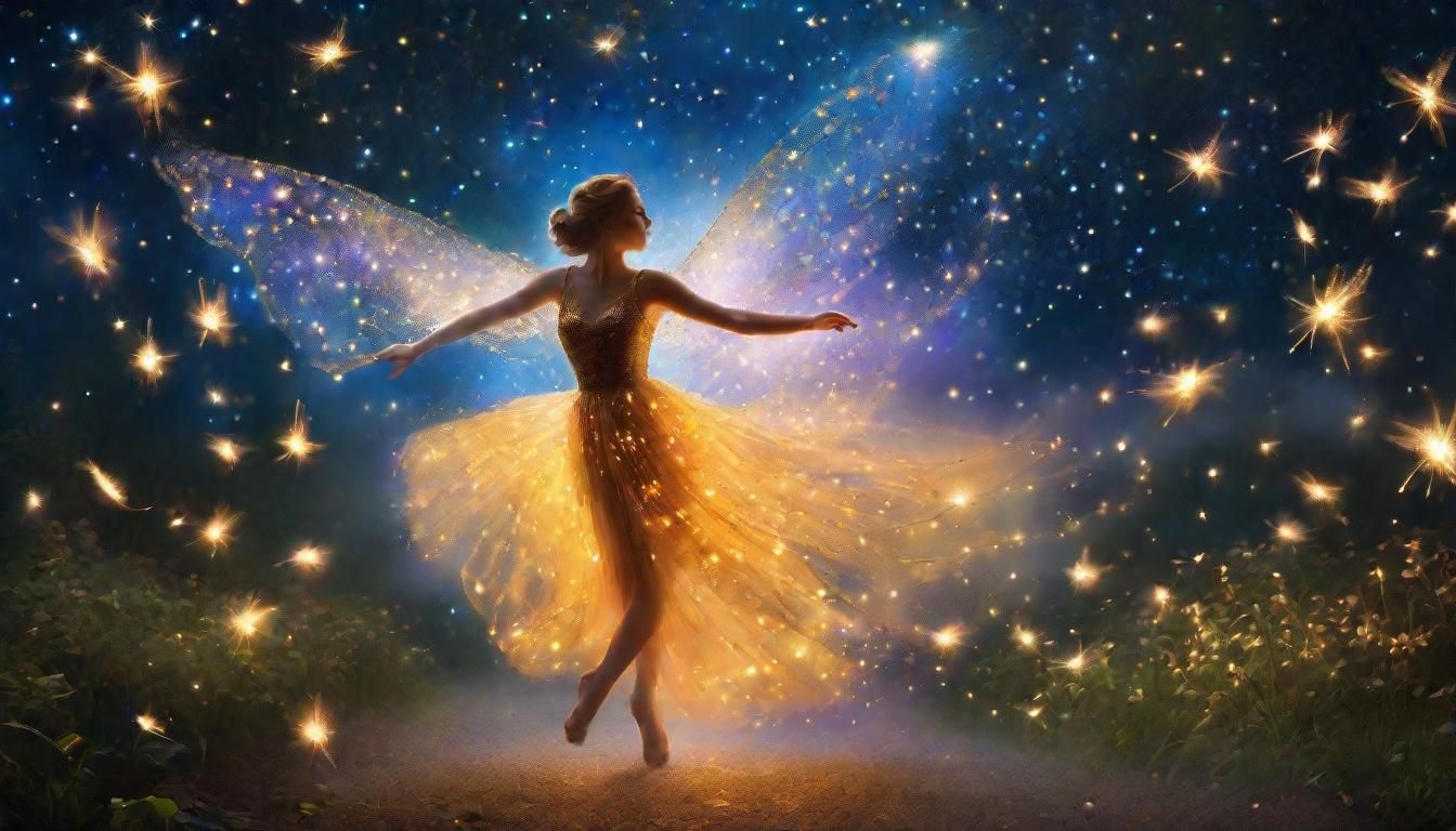 Ethereal Faerie Dance in Dreamy, Surreal Landscape