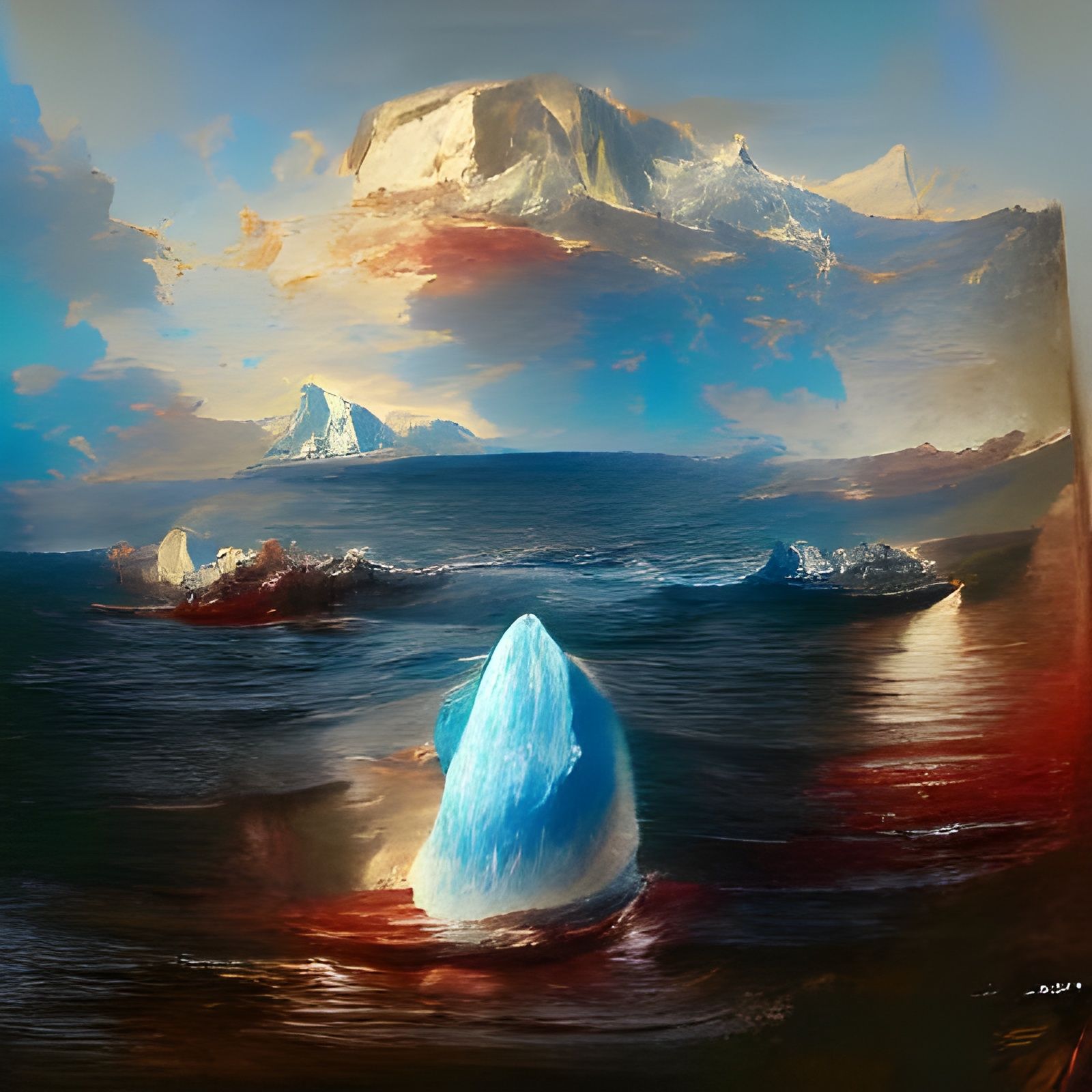 Arctic Iceberg in the Style of Frederic Edwin Church