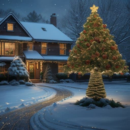 Christmas Eve Glow: A Cozy, Magical Holiday Scene